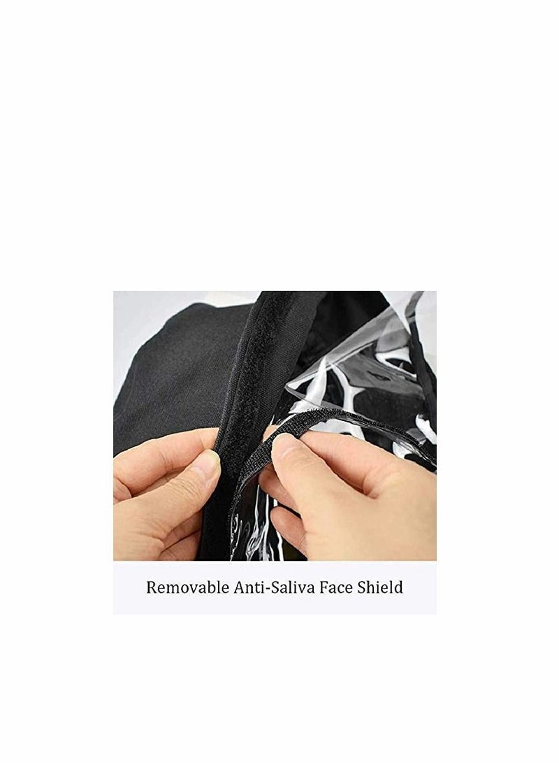 NIBEMINENT Anti Spitting Dustproof Kids Adults Transparent Face Shield Fisherman Bucket Hat - Image 3