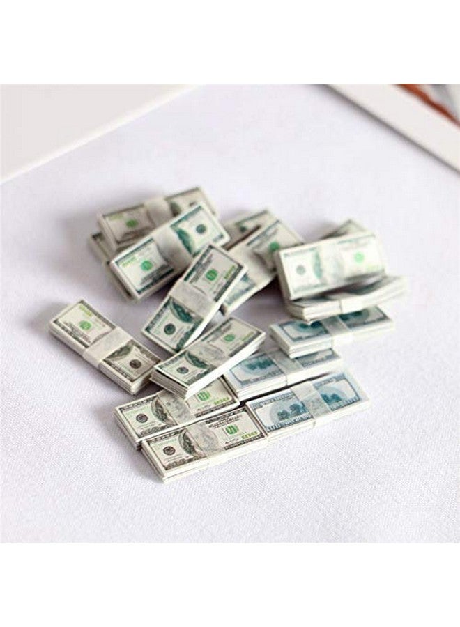 اس اكس اف سي اي مجموعة مجسمات مصغرة لمنزل الدمى بمقياس 1:12 مكونة من 150 قطعة من أوراق الدولار (متعددة الألوان) - Image 4