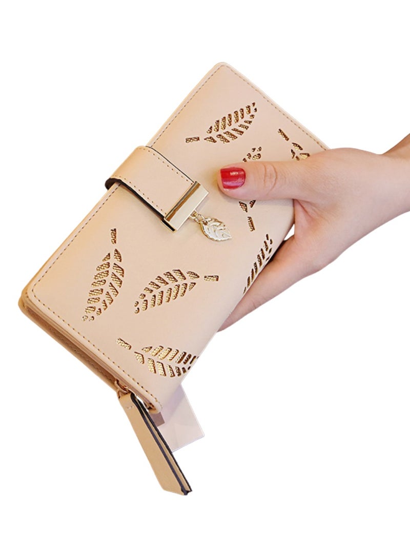 Baellery Women Wallet - Leaves - Beige - Image 1