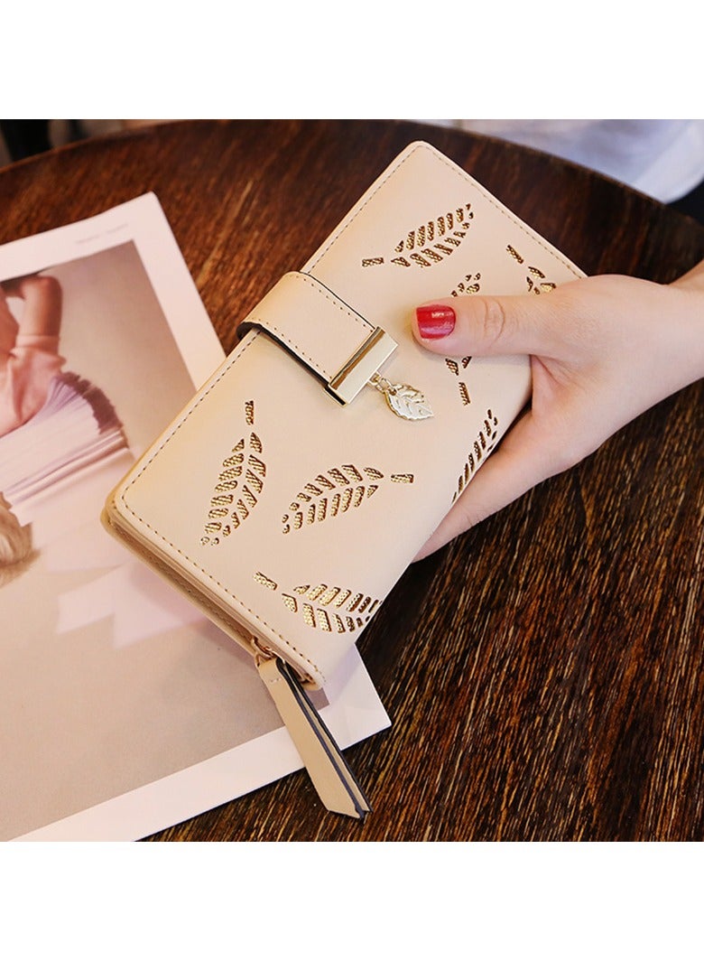 Baellery Women Wallet - Leaves - Beige - Image 2