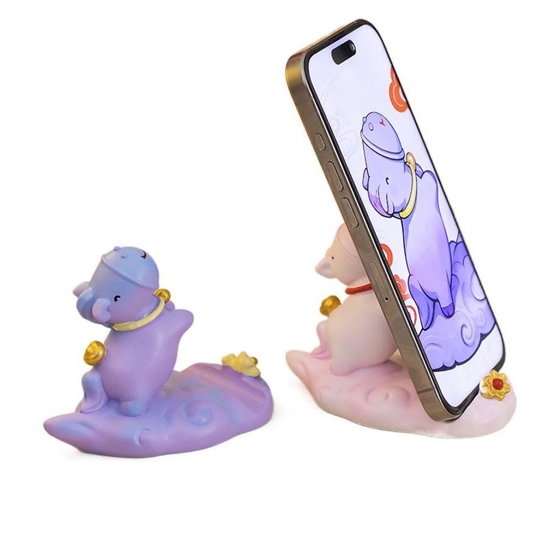 Phone Holder Rocking Horse Desk Decoration for Fits Most Smartphones Pink for School Days - Image 4