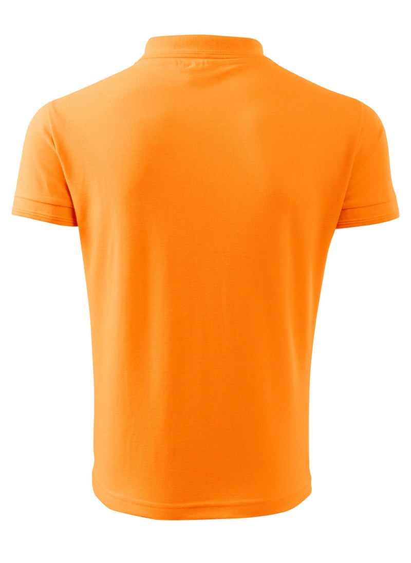 PRINTSHOP4ME Basic Adult Unisex Polo Short Sleeve Tshirt 220 Gsm Orange  - Image 2