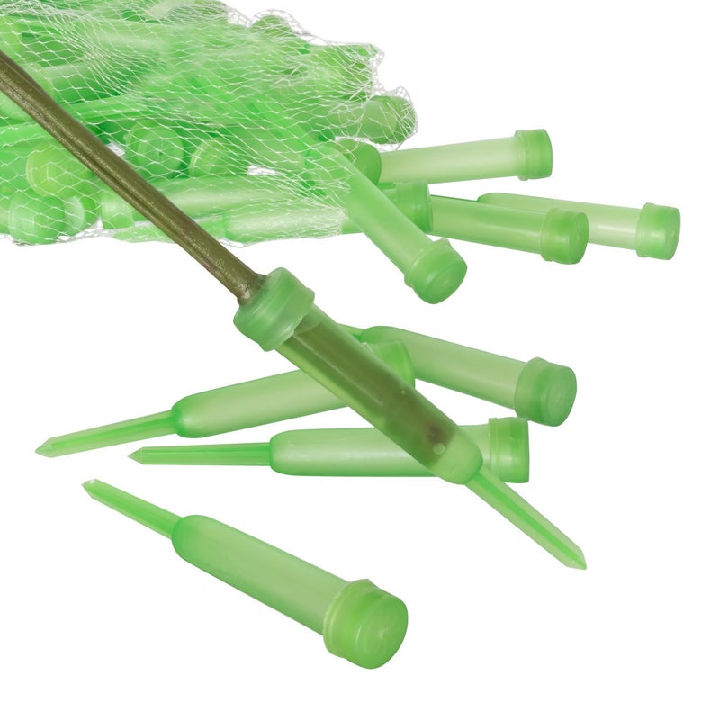 Royal Imports Royal Imports Floral Water Tubes with Caps  45 Green Plastic Flower Vials for Single Stem Roses Buds Bouquets  Standard Style 12 Opening  100 Pack 