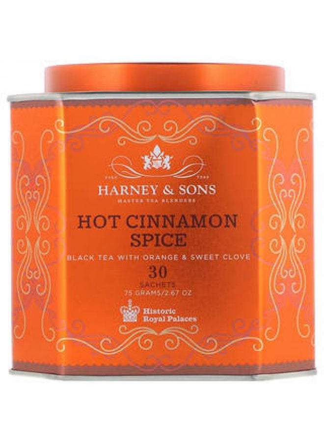 Harney & Sons, Hot Cinnamon Spice, Black Tea with Orange & Sweet Clove, 30 Sachets, 2.67 oz (75 g) - pzsku/Z222E25CA418E0C5362B2Z/45/_/1663305431/237f3283-59d4-4303-8b10-5e6705a0b255