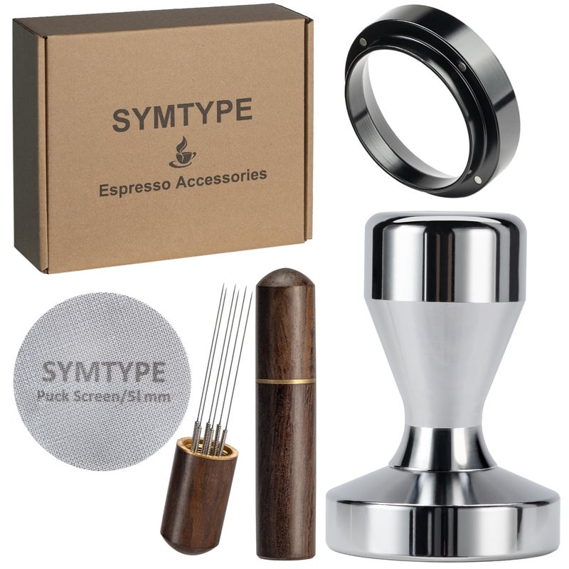 symtype Espresso Accessories Kit 51mm Tamper: Espresso Tamper Set, Coffee Tamper Espresso Tools with WDT Tool, Puck Screen, Dosing Funnel | Espresso Kit Espresso Machine Accessories Fit 51mm Portafilters - Image 1