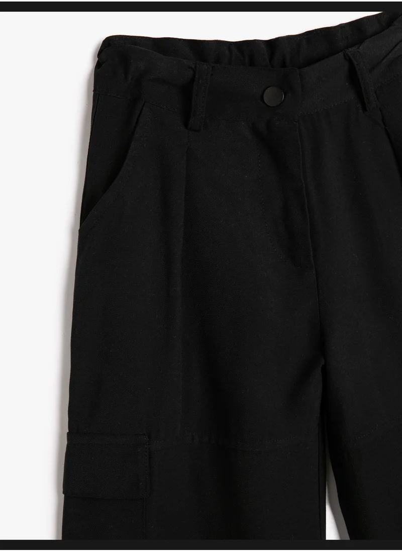 كوتون Cargo Trousers Pockets Wide Leg
