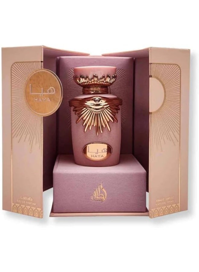 Lattafa Haya Eau de Parfum 100ml – Long Lasting Floral Fruity Arabic Perfume for Men & Women - Image 3