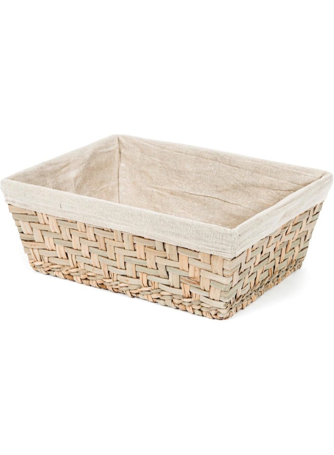 COMPACTOR Fiesta Seagrass Rectangular Storage Basket Beige Large RAN6513 - Image 1