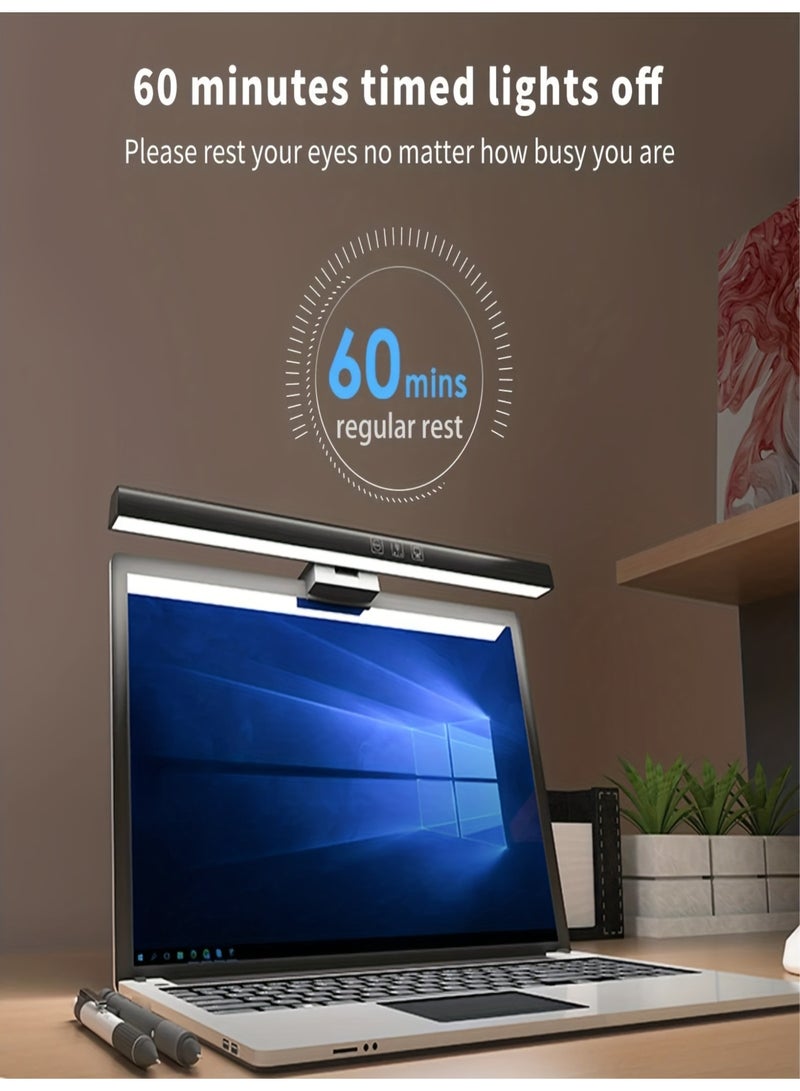 شاشة كمبيوتر LED مزودة بإضاءة ومصدر طاقة USB-C ومفتاح تحكم باللمس وثلاث درجات حرارة ألوان قابلة للتعديل لمكتب الألعاب المنزلي 330 مم - Image 4