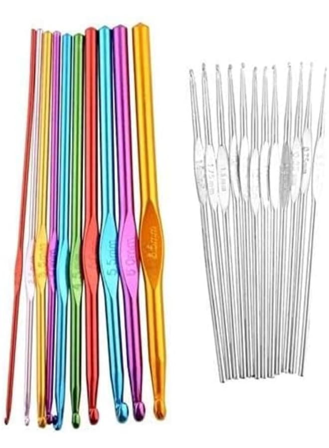 Set of 22pcs Crochet and Knitting Hooks Needles with Pouch - Image 3