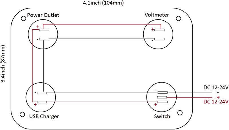 Wivplex 12V 4 In 1 Car Charger with Dual USB and Voltmeter - Image 2
