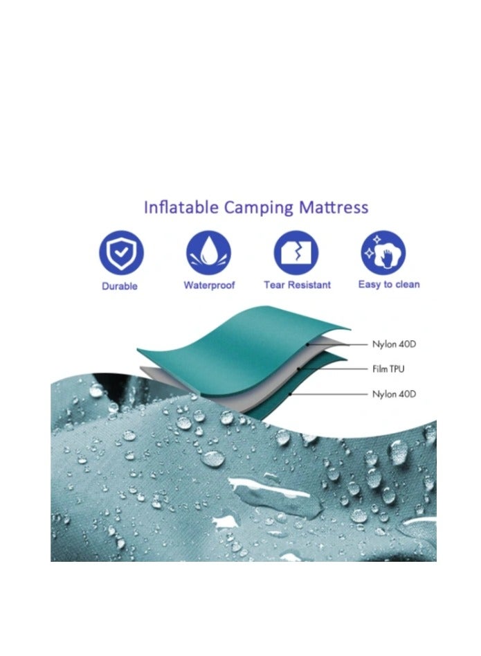 Generic Camping Sleeping Pad, Extra Thickness 3.9 Inch Inflatable Sleeping Mat with Pillow Built-in Pump, Compact Ultralight Waterproof Camping Air Mattress for Backpacking, Hiking, Tent - Image 2