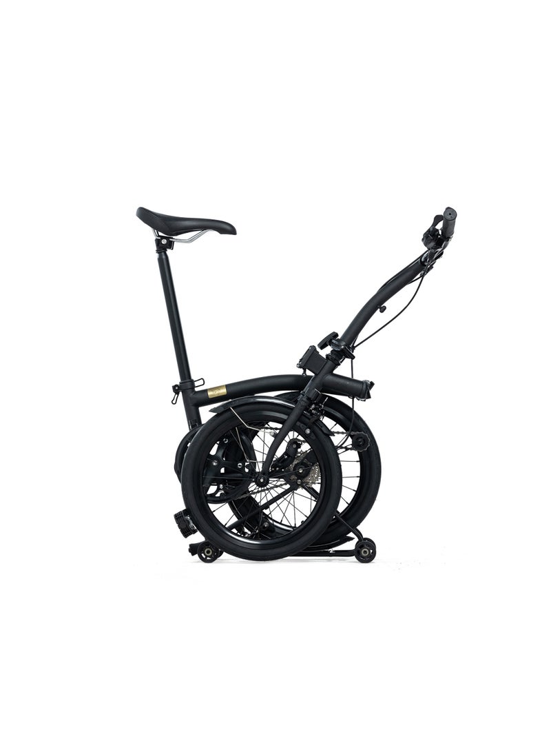 BIKE'S SE Folding Bike, 16 Inch, 6-Speed, Chromoly Steel Frame, Graphite Black - Image 4