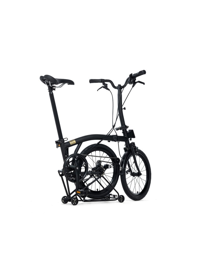 BIKE'S SE Folding Bike, 16 Inch, 6-Speed, Chromoly Steel Frame, Graphite Black - Image 2