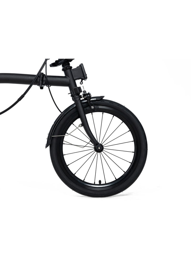 BIKE'S SE Folding Bike, 16 Inch, 6-Speed, Chromoly Steel Frame, Graphite Black - Image 5