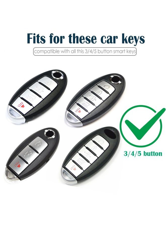 Lcyam Key Fob Cover Fits for Nissan Egg-Shaped Transmission 2022 Altima Leaf Titan Maxima Sentra X Trail Patrol Murano Serena Armada Versa, Red - Image 2