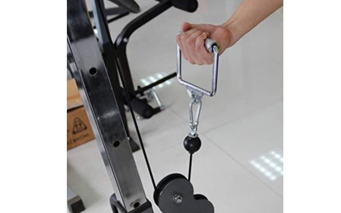 DNC Double D Handle Cable Attachment for Cable Machine, Heavy-Duty Steel Row Handle with Rubber Grips, Pull Down and Seated Row Exercise Handle, Gym Cable Accessories for Strength Training and Muscle Building - Image 3
