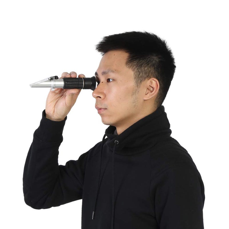 Professional Brix Refractometer for Sugar, Beer Fruit Testing, 0 32% Accuracy, with ATC Clear Calibration - Image 4