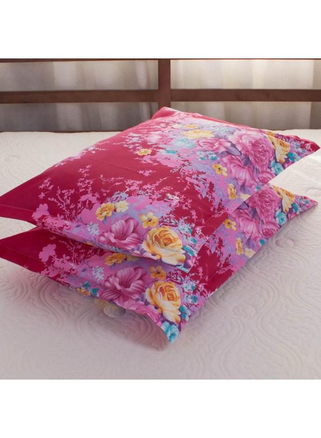 Large Pillowcase Cotton 100 Cotton Pair Pack 48cm X 74cm Large Size 50x 80 Small Size 35x 55 Pillowcase Span-Color:Pair Of Red Desert Rose Pillowcases-Specifications:48cmX74cm  - Image 1