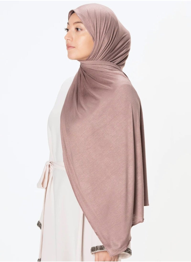 Perfectory PERFECTORY Soft Stretch Jersey Hijabs, Effortless Style and Comfort, Curated Collection- Plum Taupe  - Image 2
