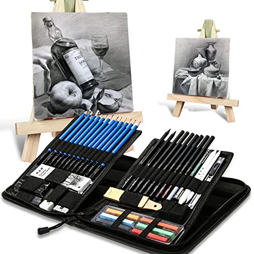 HB H & B 48 Professional Sketching Pencils and Drawing Kits, Including Sketching Pads, Graphite Pencils, Pencil Sharpener and Eraser, Artist's Art Supplies for Artists Beginner Adults - Image 3