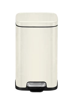 EKO STELLA SERIES | Brushed Stainless Steel Finish | Soft-Closing | Fingerprint-Resistant | Premium Pedal Trash Bin | Multiple Sizes ( 6 - 12 L) To Suit Different Places | 6 Liters | Beige  - Image 1