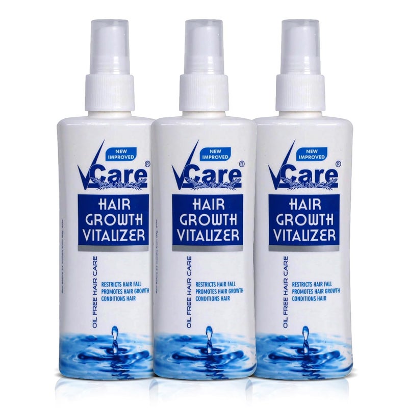 VCare Hair Growth Vitalizer For Frizzy Hair and Moisturize Dry Head Reduces Hair Fall Dandruff Control Serum Oil Free No Sulphate No Cruelty and No ParabenPack of 3100 ml - Image 1