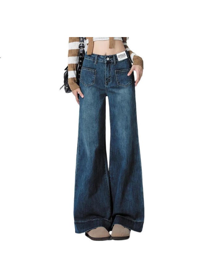 EPTISON Tiancheng Hong Kong Style Retro Jeans Women'S Spring Versatile Slimming Loose Wide Leg Pants Women - Image 3
