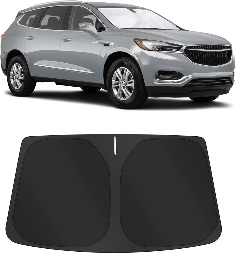 TINGLU Sun Shade for Buick Enclave 2018-2024 Accessories Windshield Sun Shade Window Shade UV Rays Protection Sun Visor Cover with Steering Wheel Sunshade Storage Bag - Image 1