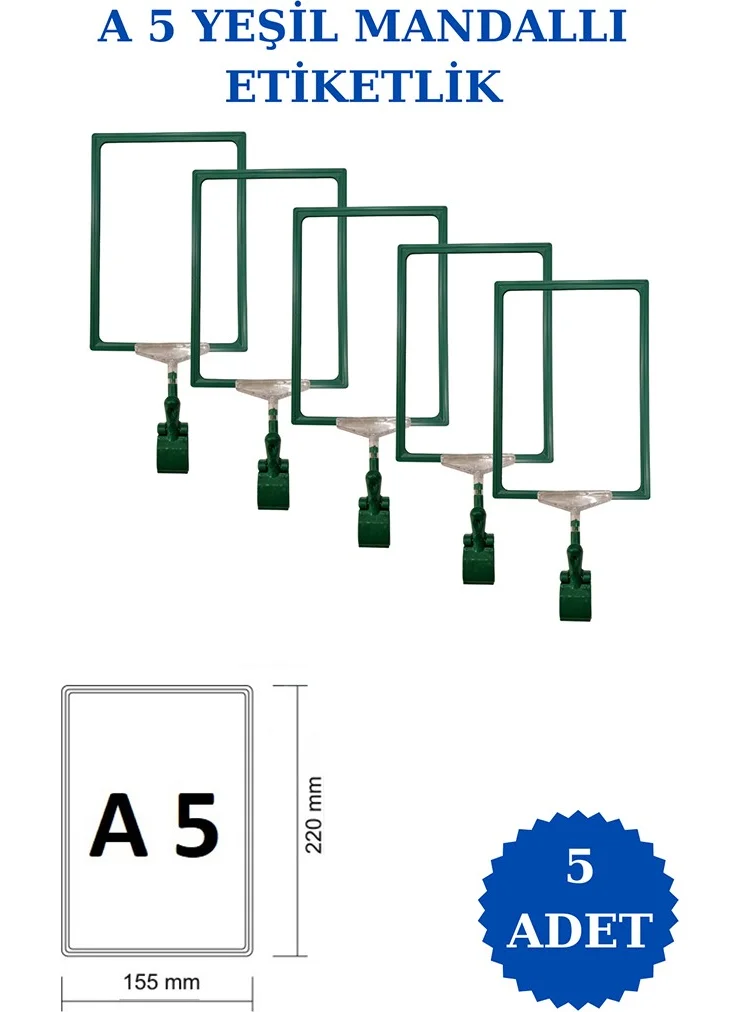 İstanbul Manken Istanbul Model 5 Pieces A5 Latch Shelf Tag Basket Tag Framed Tag Holder Donkey Hanger Tag