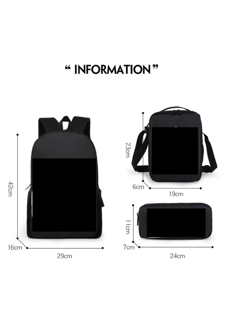 Generic - Cartoon anime backpack for primary and secondary school students, large capacity casual lightweight backpack, cartoon shoulder bag, pencil case, pencil case, and pencil case - Image 1