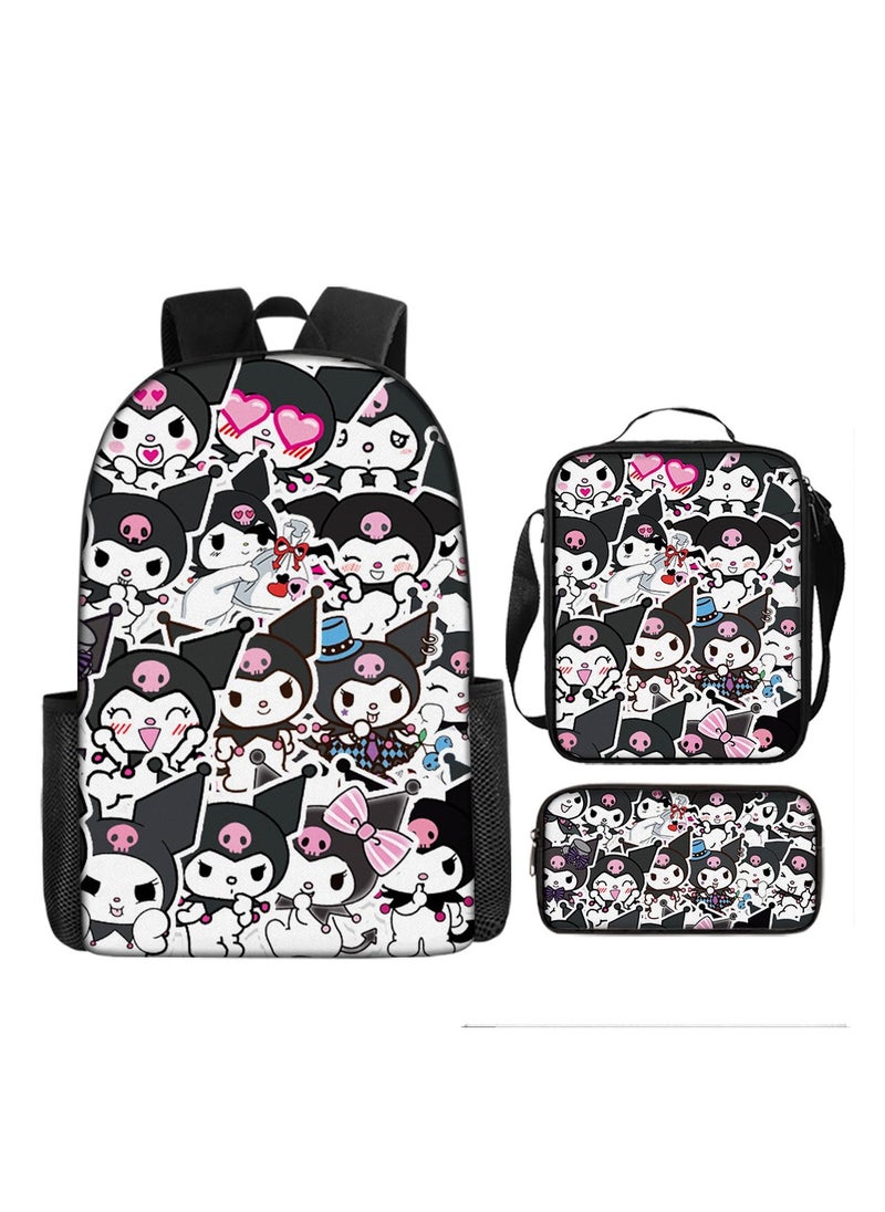 Generic - Cartoon anime backpack for primary and secondary school students, large capacity casual lightweight backpack, cartoon shoulder bag, pencil case, pencil case, and pencil case - Image 1