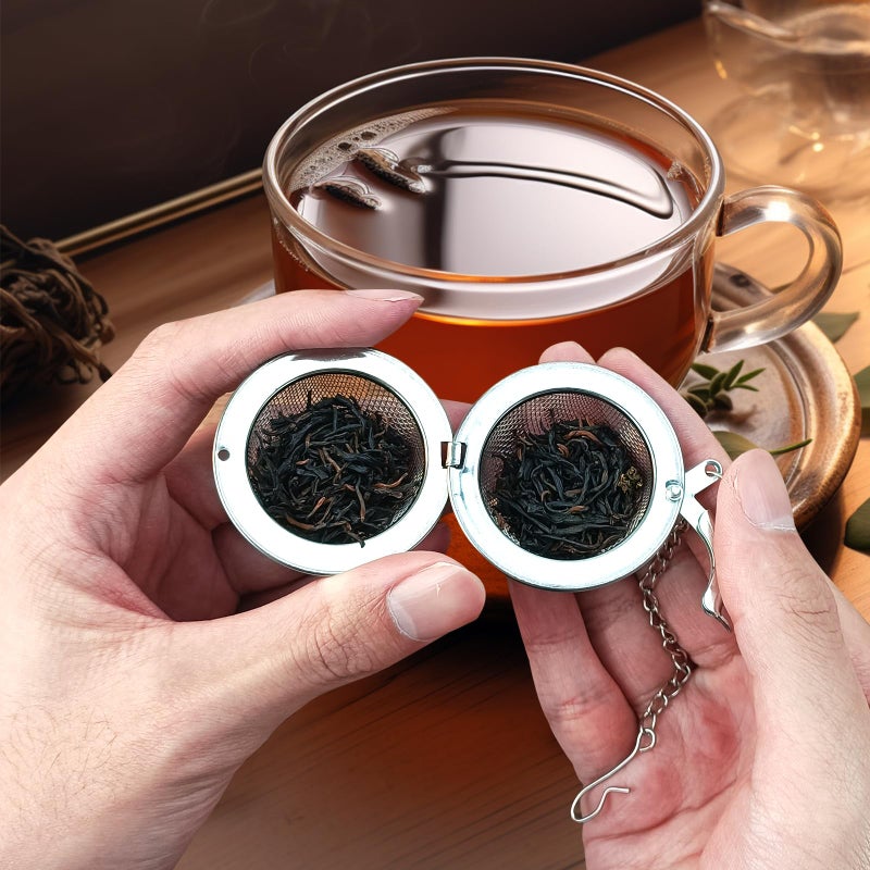 YOIYINI 8Pcs Tea Ball,2.1 inch Tea Infuser for Loose Leaf Tea,Teas Strainer with Honey Bee Set Pendant,Loose Leaf Teas Steeper for Flavoring Herbal Spices and Seasonings - Image 5