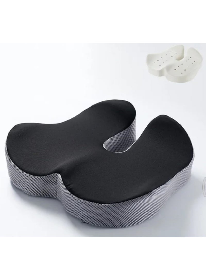 JINFANLI Gel Memory Foam Seat Cushion - Velvet Cover | Ergonomic Seat Cushion for Office, Car, and Home - Image 1