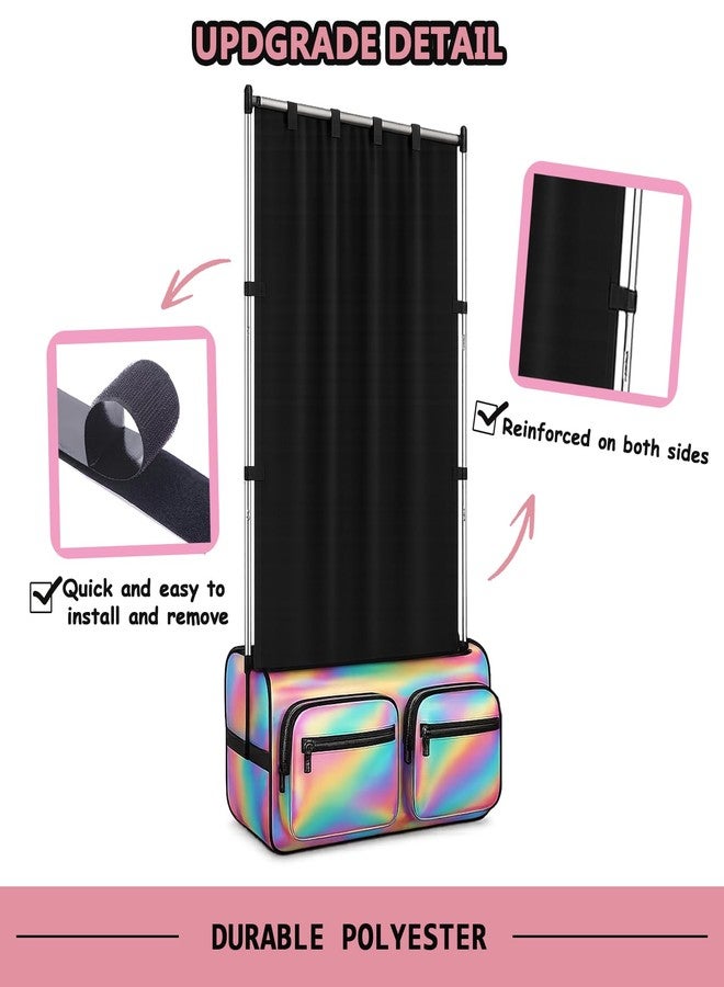 TIFILE Privacy Curtain for Dance Bag, Portable Dancer Changing Curtain with Storage Bag, Backstage Changing Room for Dance Competitions, Training, Camping Fits Standard Racks - Black (Curtain ONLY) - Image 2