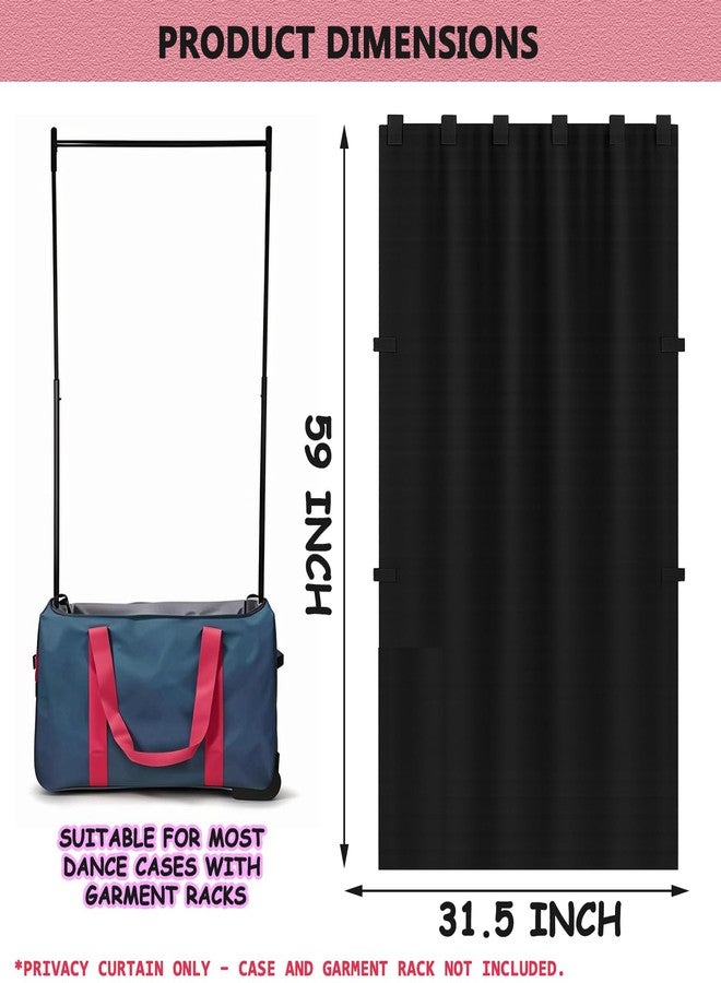TIFILE Privacy Curtain for Dance Bag, Portable Dancer Changing Curtain with Storage Bag, Backstage Changing Room for Dance Competitions, Training, Camping Fits Standard Racks - Black (Curtain ONLY) - Image 4
