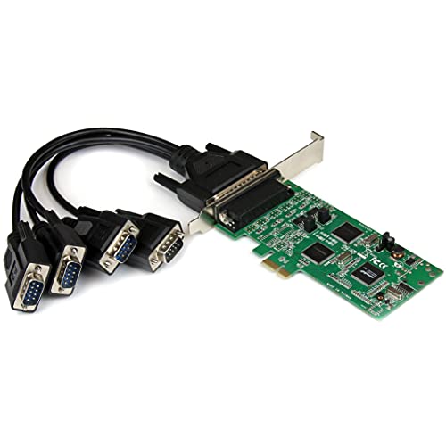 StarTech.com 4 Port PCI Express PCIe Serial Combo Card with Breakout Cable - 2 x RS232 2 x RS422 / RS485 - Dual Profile , TAA (PEX4S232485) - Image 1