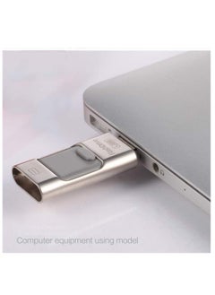 ماركة غير محددة محركات أقراص القلم 3 في 1 OTG USB 3.0 لأجهزة iPhone/iPad/Android/PC (فضي 256 جيجابايت)  - Image 4