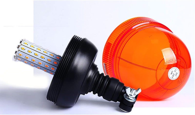 VGETTING 60 LED Rotating Flashing Amber Beacon Light - Flexible Mount Strobe Lamp for Emergency Warning - Image 3