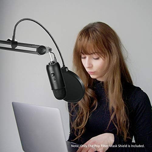 Neewer Professional Microphone Pop Filter Shield Compatible with Blue Yeti and Any Other Microphone Dual Layered Wind Pop Screen With A Flexible 360 Degree Gooseneck Clip Stabilizing Arm - Image 3