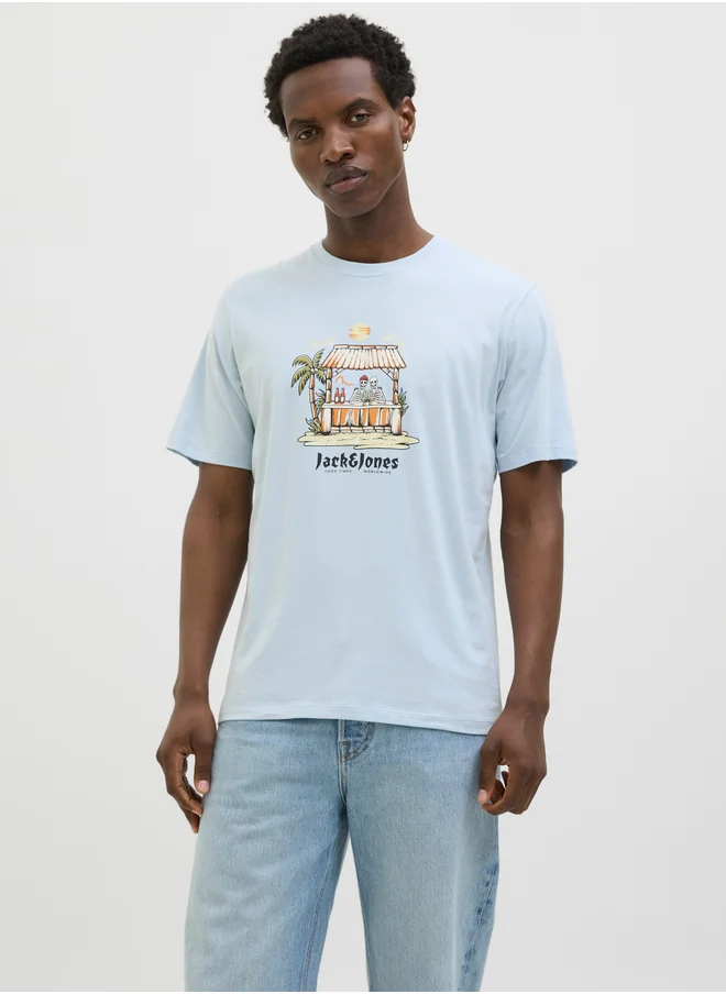 جاك اند جونز Jorskull Coast Short Sleeve Crew Neck T-Shirt