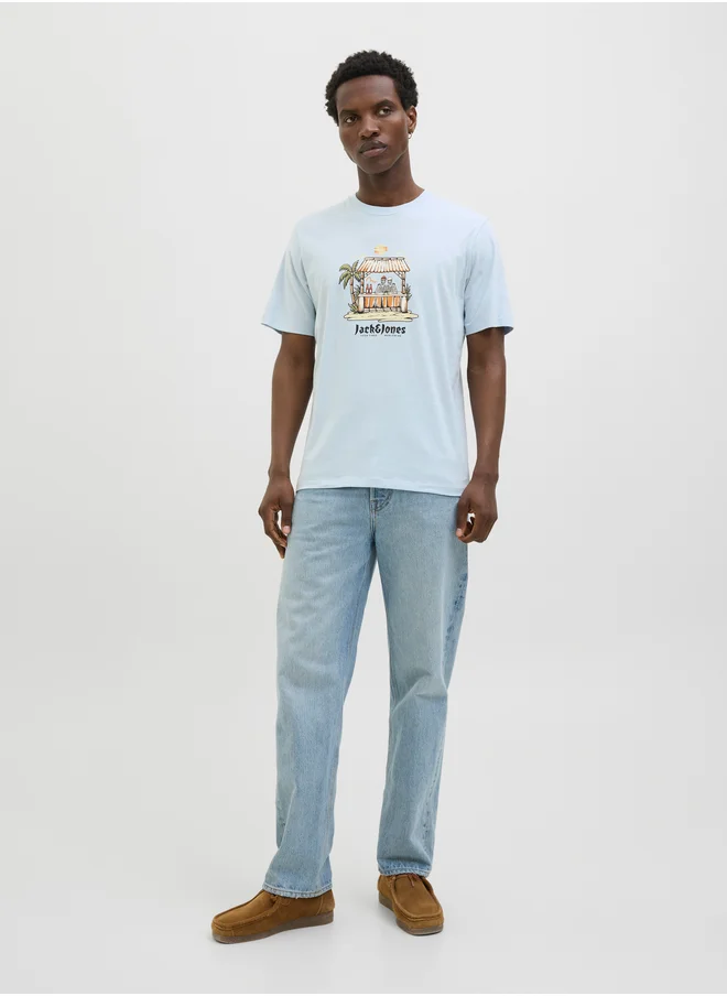 جاك اند جونز Jorskull Coast Short Sleeve Crew Neck T-Shirt