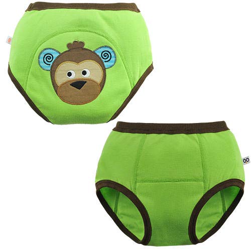ZOOCCHINI Toddler 3-Pack Potty Training Pants - Soft Organic Cotton Underwear with Absorbent Padding and Fun Designs, Safari Friends 2T-3T - Image 4