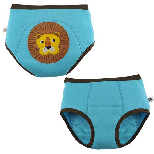 ZOOCCHINI Toddler 3-Pack Potty Training Pants - Soft Organic Cotton Underwear with Absorbent Padding and Fun Designs, Safari Friends 2T-3T - Image 3