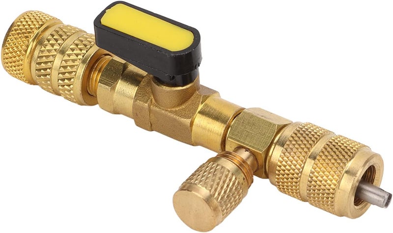 AC Valve Core Remover, Universal Refrigerant Valve Core Changer for R22 R134a R410A R32, with 1/4 and 5/16 SAE Adapters, for Mini Split and AC Service Valves - Image 1