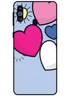EYE CATCH Protective Case Cover For Samsung Galaxy M40 Smart Series Printed Protective Case Cover for Samsung Galaxy M40 Four Hearts  - Image 1