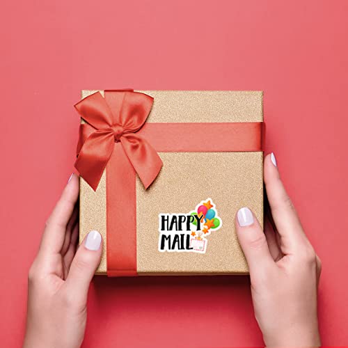 Kaecery Cute Happy Mail Stickers,Small Business Sticker for Mail Envelopes Shipping Package Packing 500 PCS - Image 3