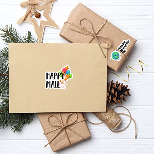 Kaecery Cute Happy Mail Stickers,Small Business Sticker for Mail Envelopes Shipping Package Packing 500 PCS - Image 4