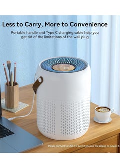 Joshberg Portable Air Purifier with H13 HEPA Filter,Mini Purifier for Room,Max 216 sq.ft/20m,Perfect for Travel In-Car and Desktop  - Image 4