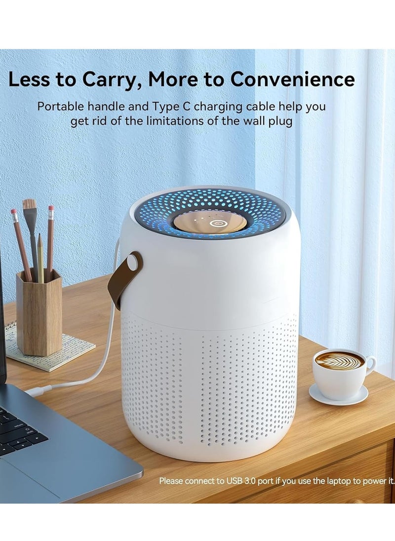 Joshberg Portable Air Purifier with H13 HEPA Filter,Mini Purifier for Room,Max 216 sq.ft/20m,Perfect for Travel In-Car and Desktop  - Image 4